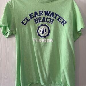 Clearwater Beach Florida Graphic Tee - Light Green